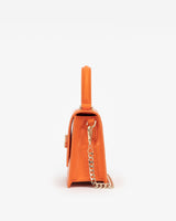 Evening Bag in Orange with Personalised Hardware