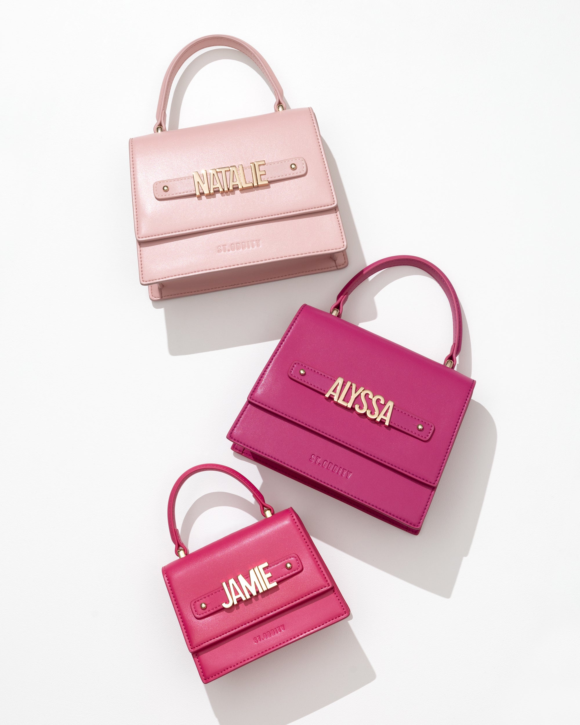 Pre-order (Mid-May): Mini Evening Bag in Hot Pink with Personalised Hardware