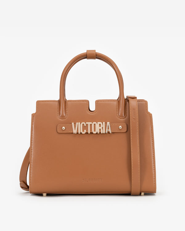 All Day Top Handle Bag in Tan with Personalised Hardware