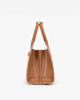 All Day Top Handle Bag in Tan with Personalised Hardware