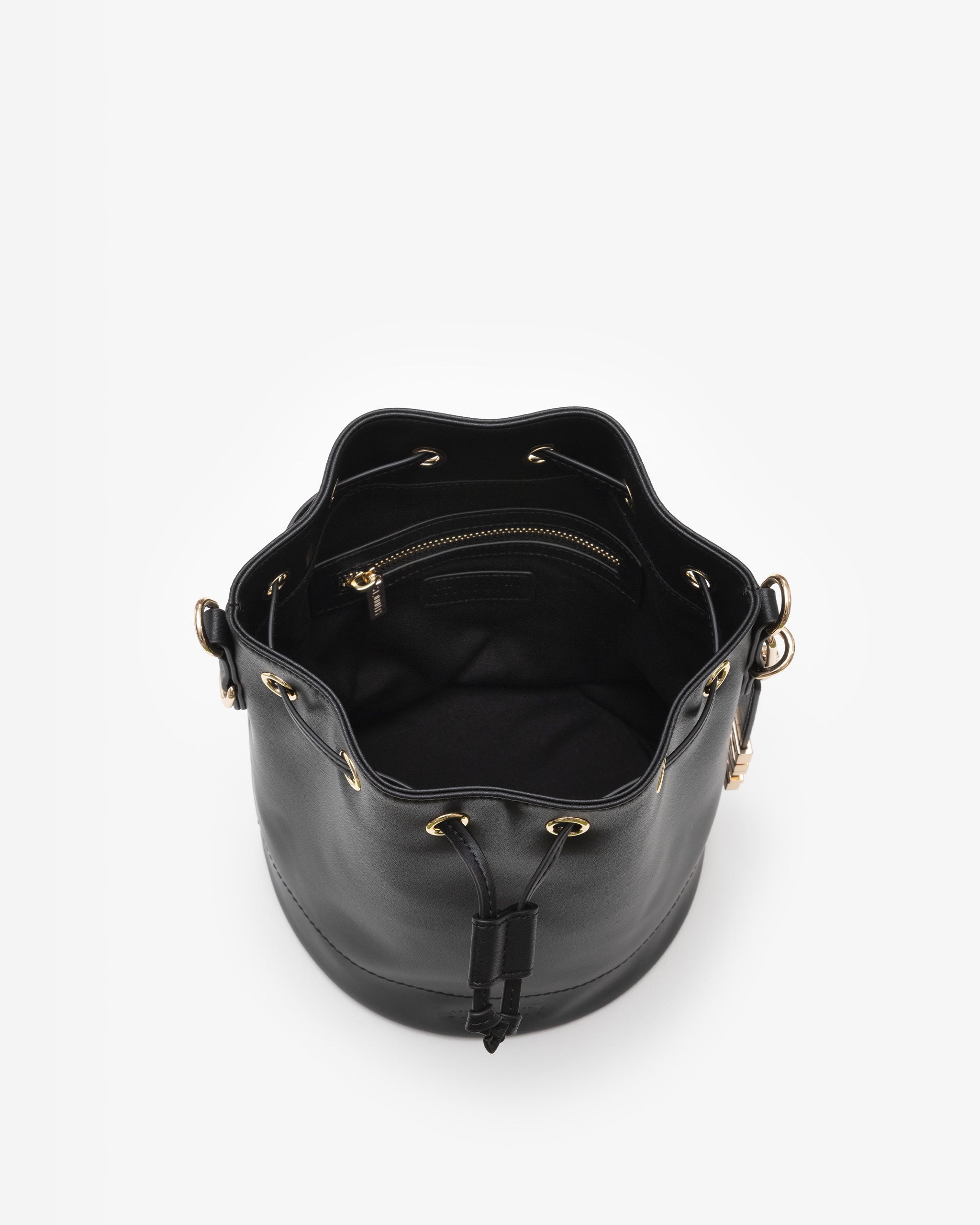 Black and deals gold bucket bag