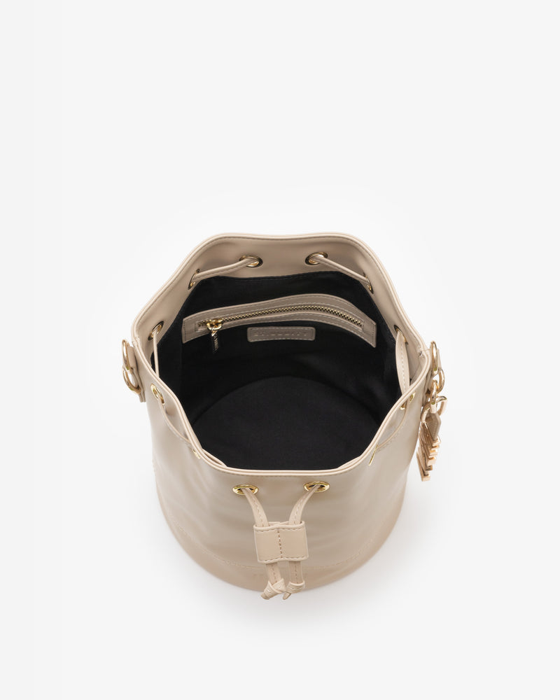 Bucket Bag in Light Sand with Personalised Hardware