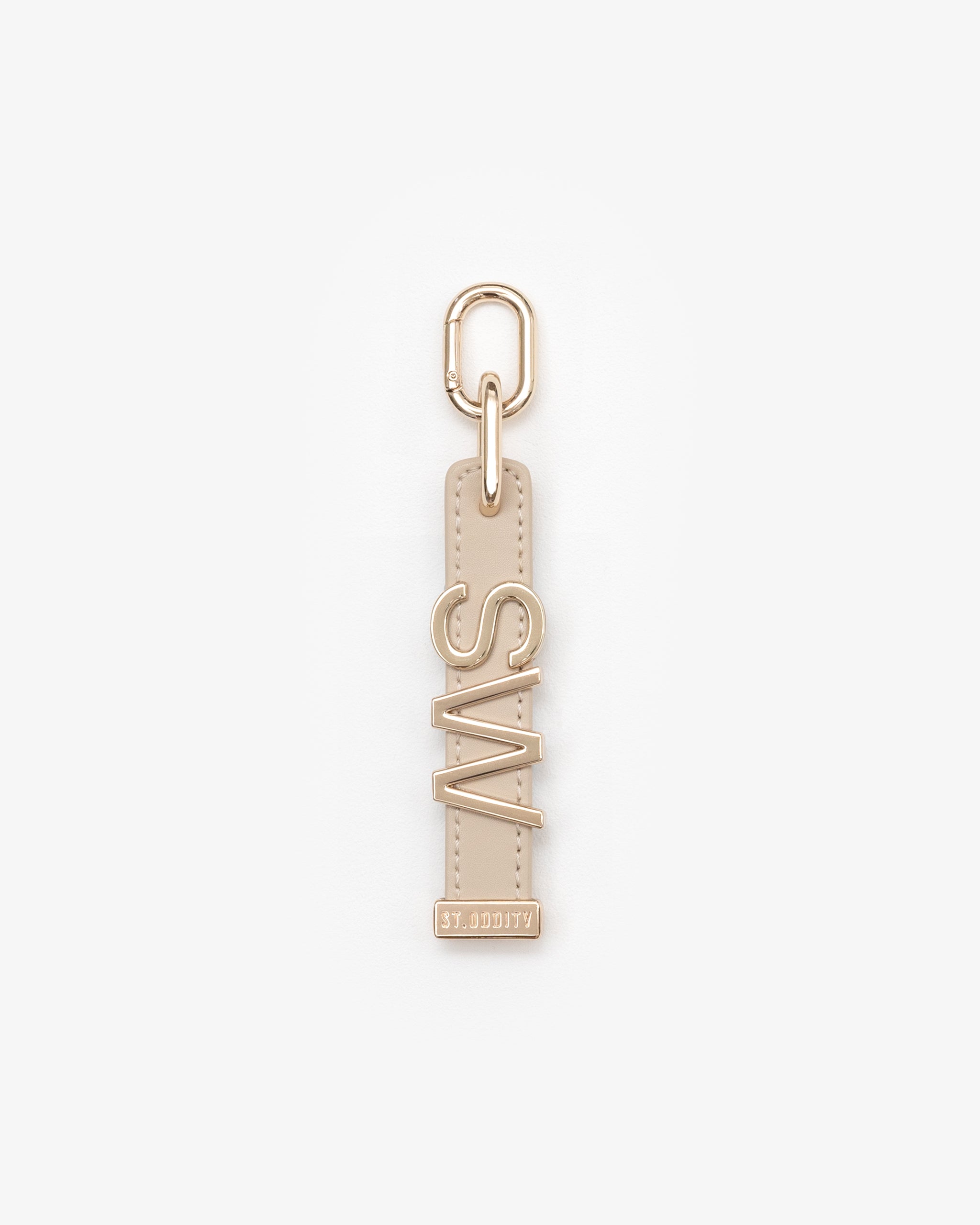 Charm in Light Sand with Personalised Hardware