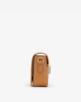 Crossbody Bag in Caramel with Personalised Hardware
