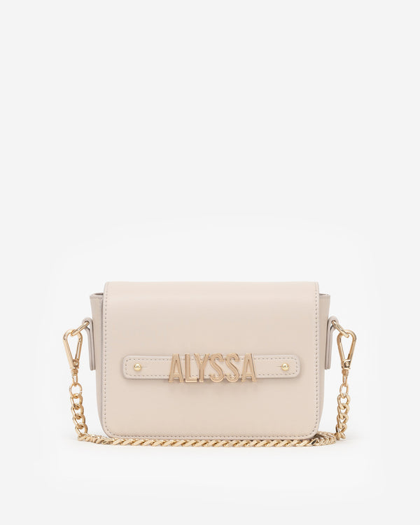 Crossbody Bag in Light Sand with Personalised Hardware