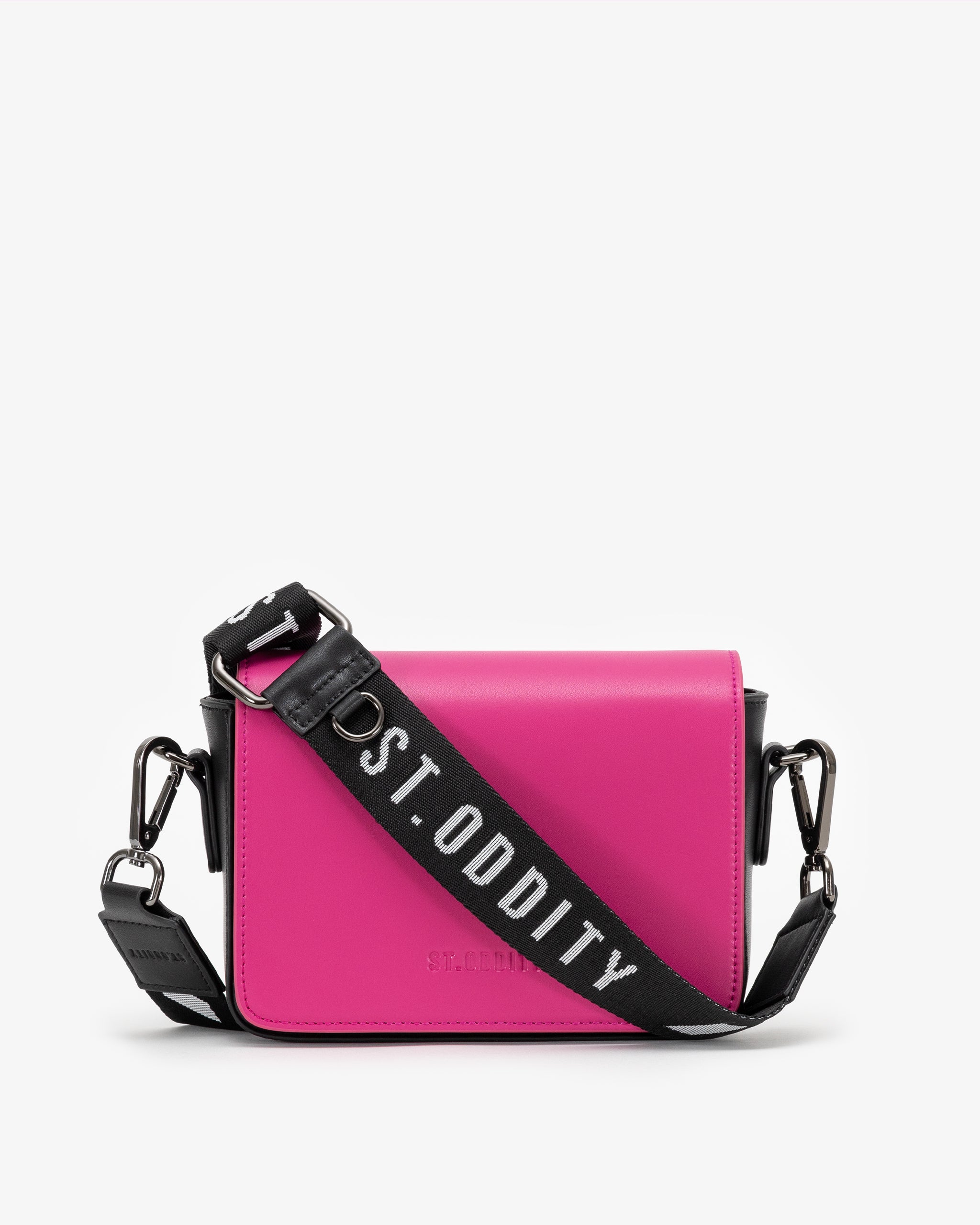 Crossbody Bag with Street Strap in Fuchsia/Black