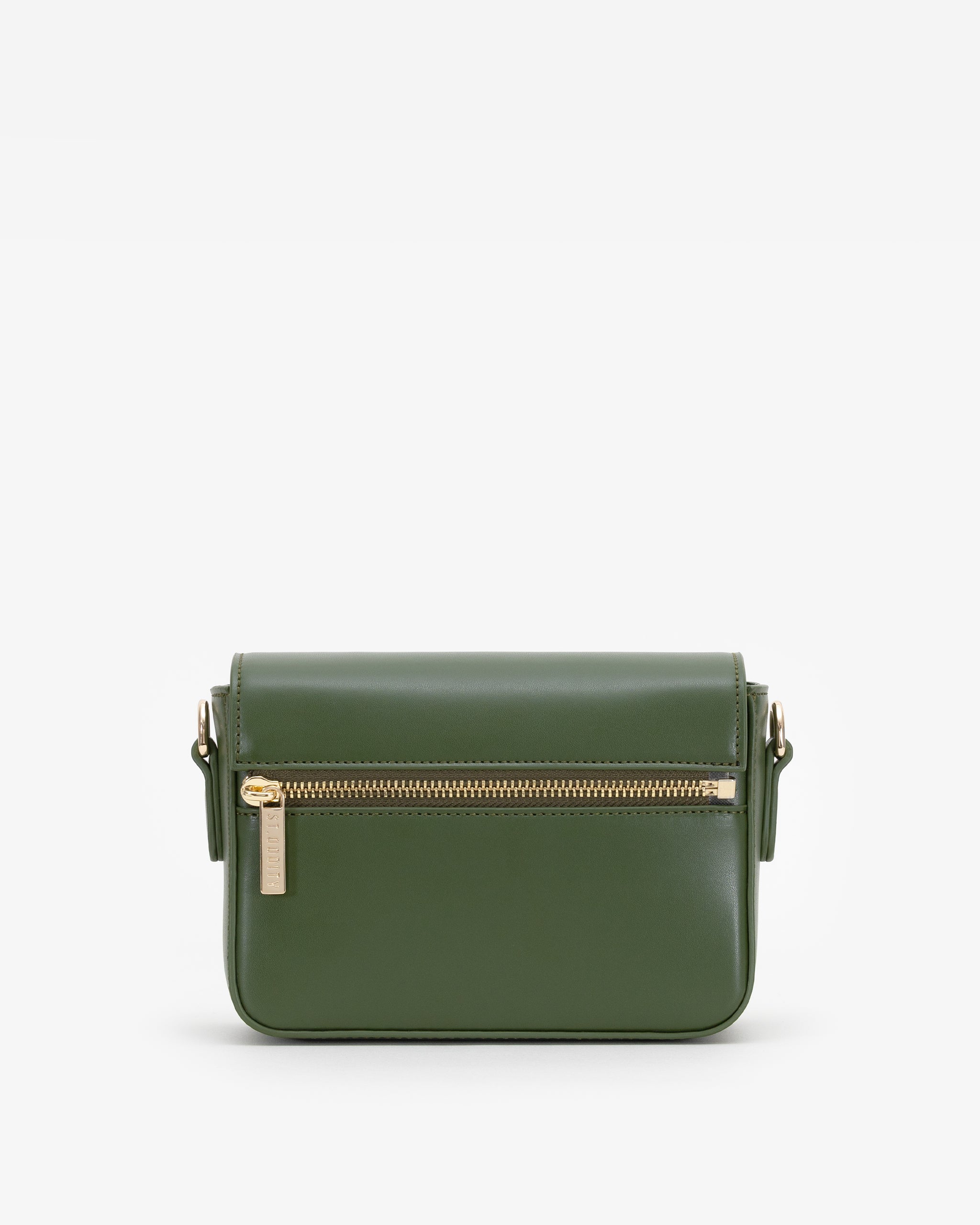 Crossbody Bag in Khaki Green with Personalised Hardware