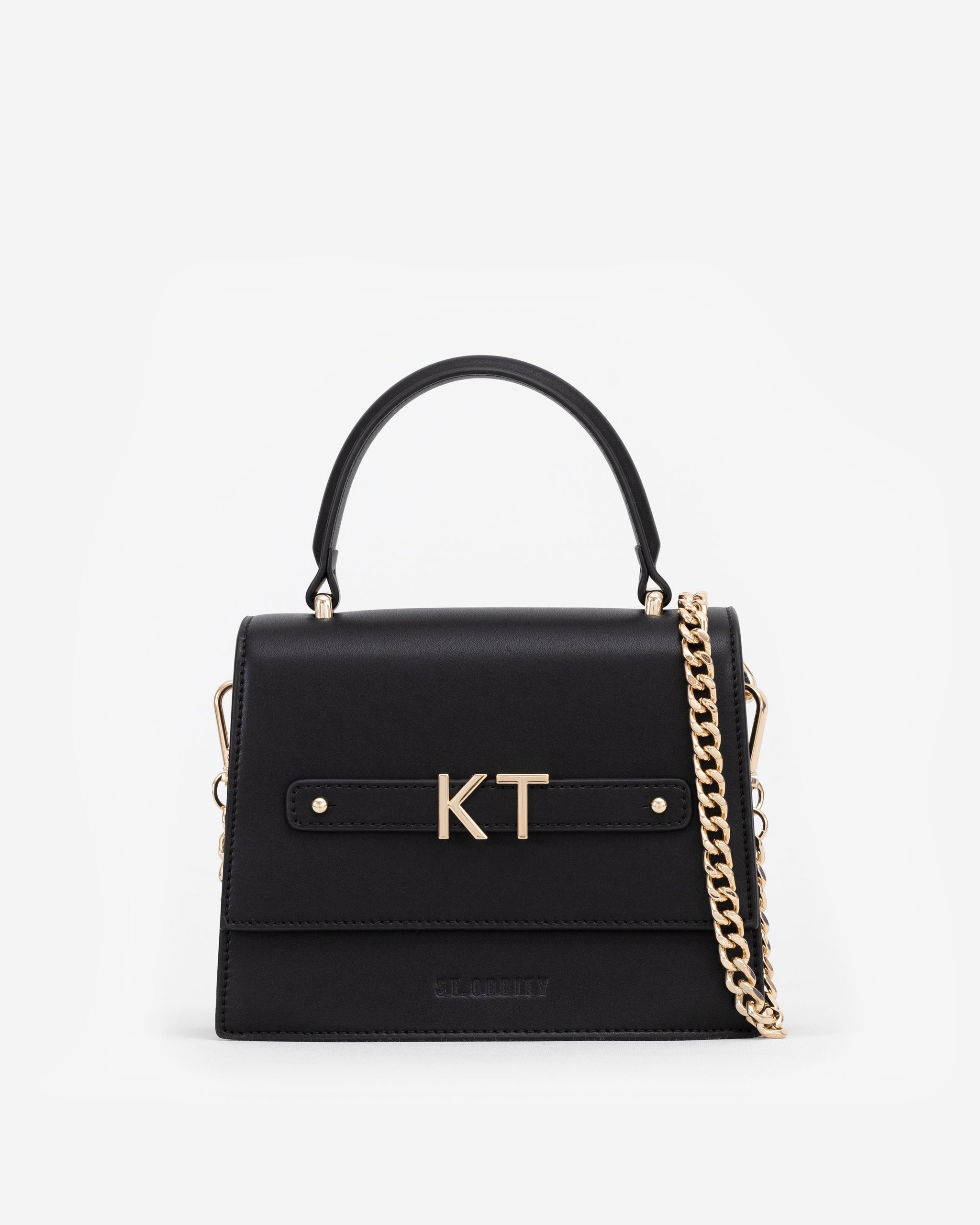 Black handbag cheap gold hardware