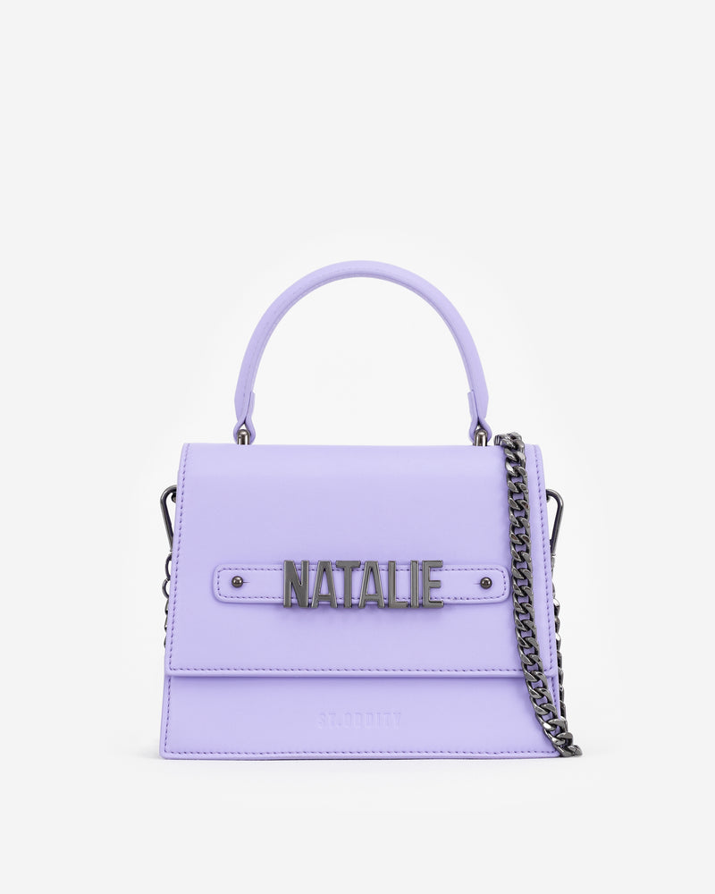 Evening Bag in Lavender with Personalised Hardware