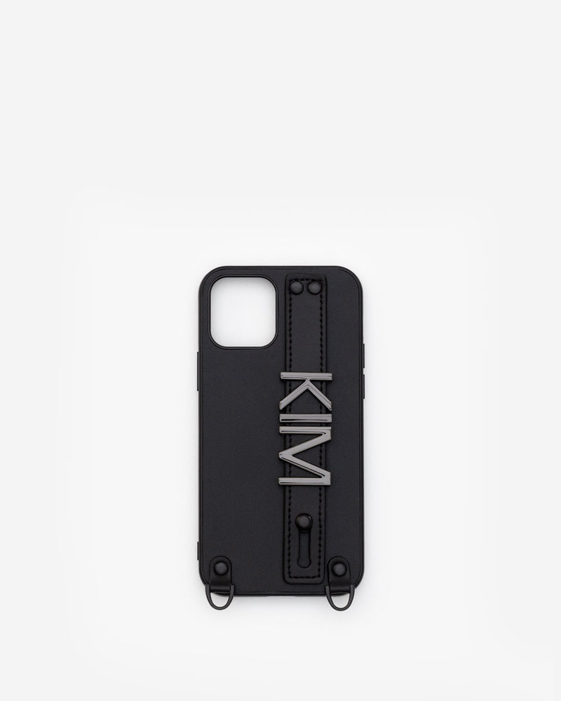 iPhone 12 / 12 Pro Case in Black/Gunmetal with Personalised Hardware