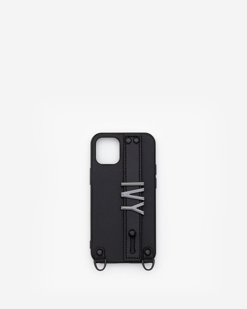 iPhone 12 Mini Case in Black/Gunmetal with Personalised Hardware