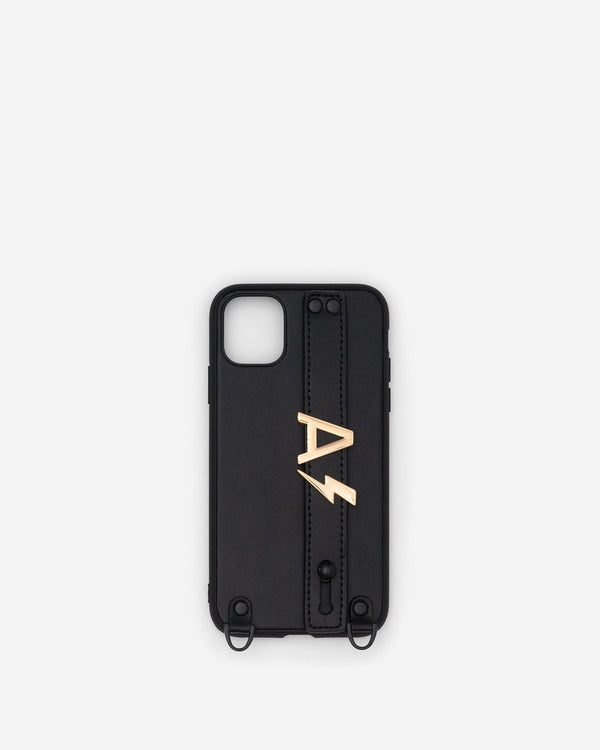 iPhone 14 Case in Black/Gold with Personalised Hardware