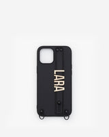 iPhone 13 Pro Max Case in Black/Gold with Personalised Hardware