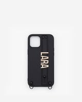 iPhone 14 Pro Max Case in Black/Gold with Personalised Hardware