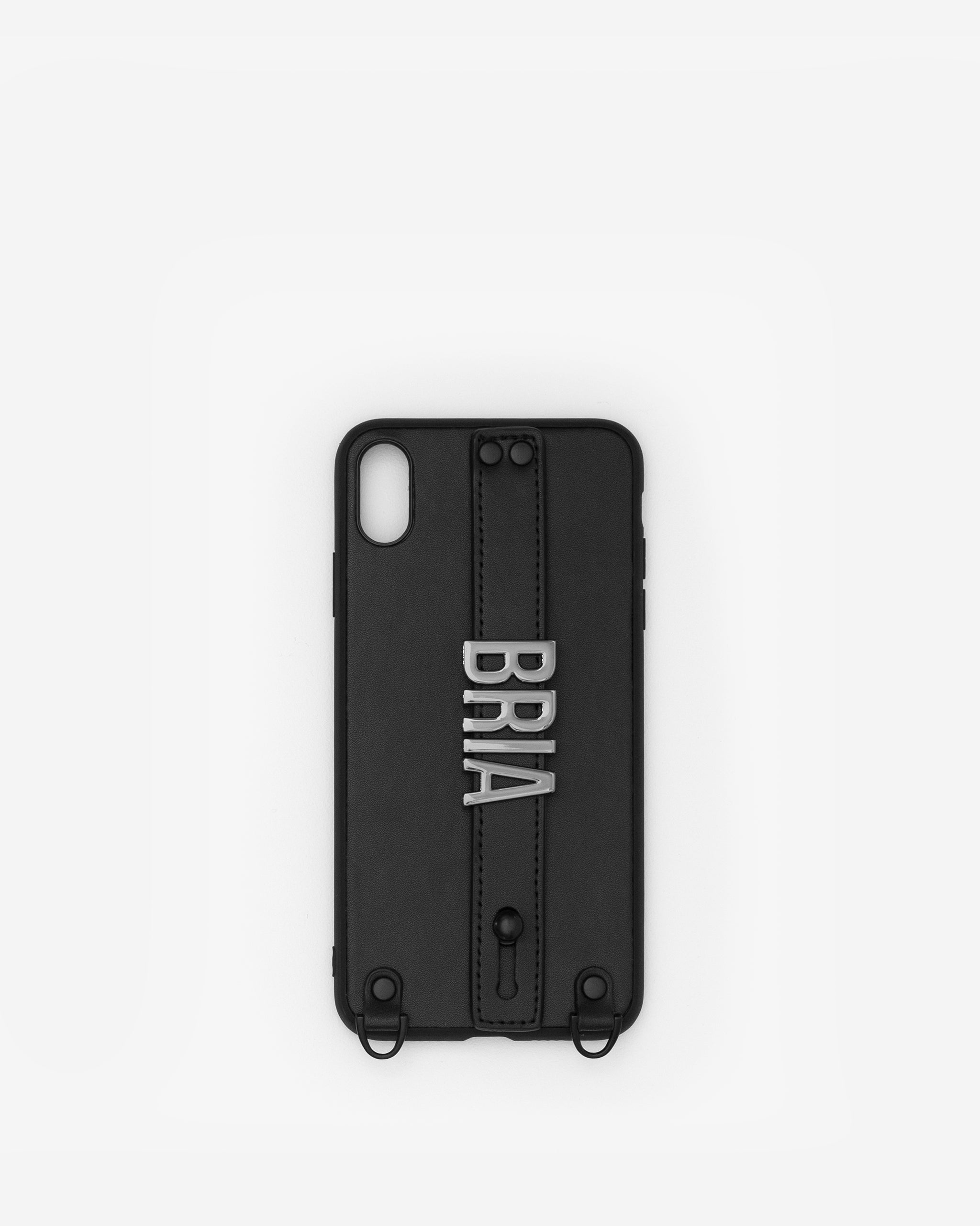 iPhone XS Max Case in Black/Gunmetal with Personalised Hardware