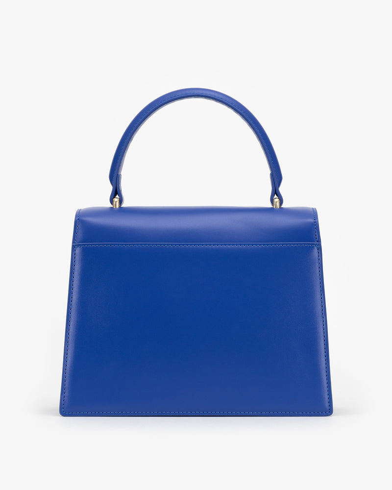 Large Evening Bag in Royal Blue with Personalised Hardware