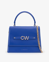 Large Evening Bag in Royal Blue with Personalised Hardware