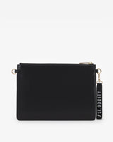 Large Pouch in Black/Gold with Personalised Hardware