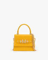 Mini Evening Bag in Mango with Personalised Hardware
