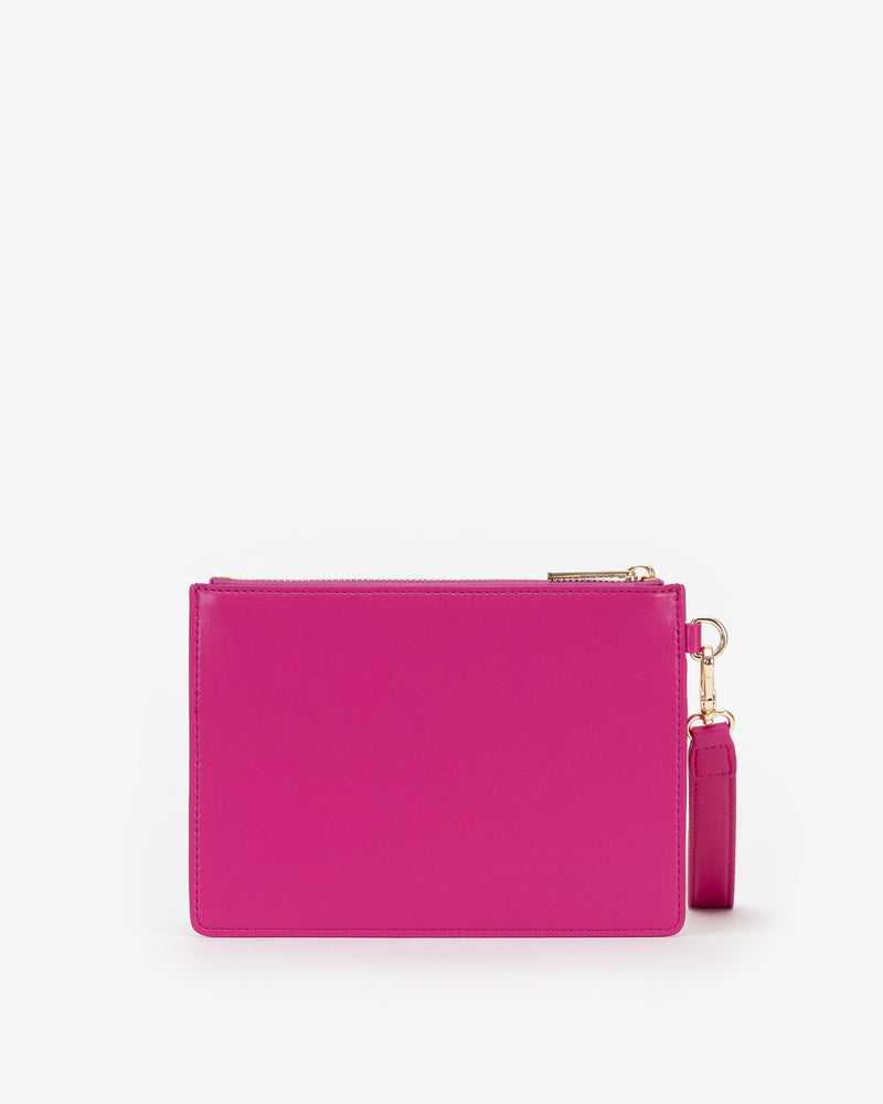 Classic Pouch in Fuchsia with Personalised Hardware