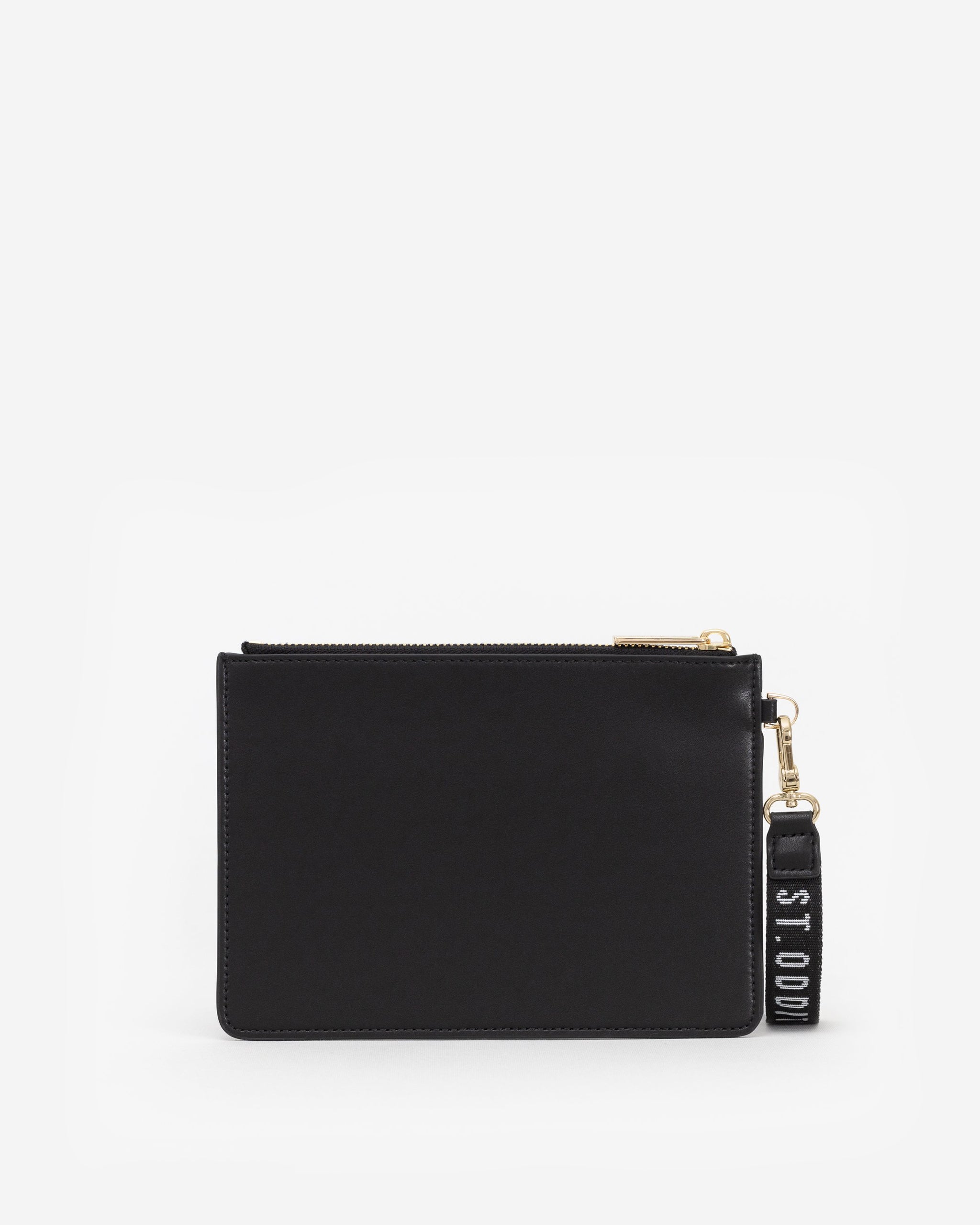 Pouch in Black/Gold with Personalised Hardware