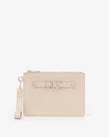 Classic Pouch in Light Sand with Personalised Hardware
