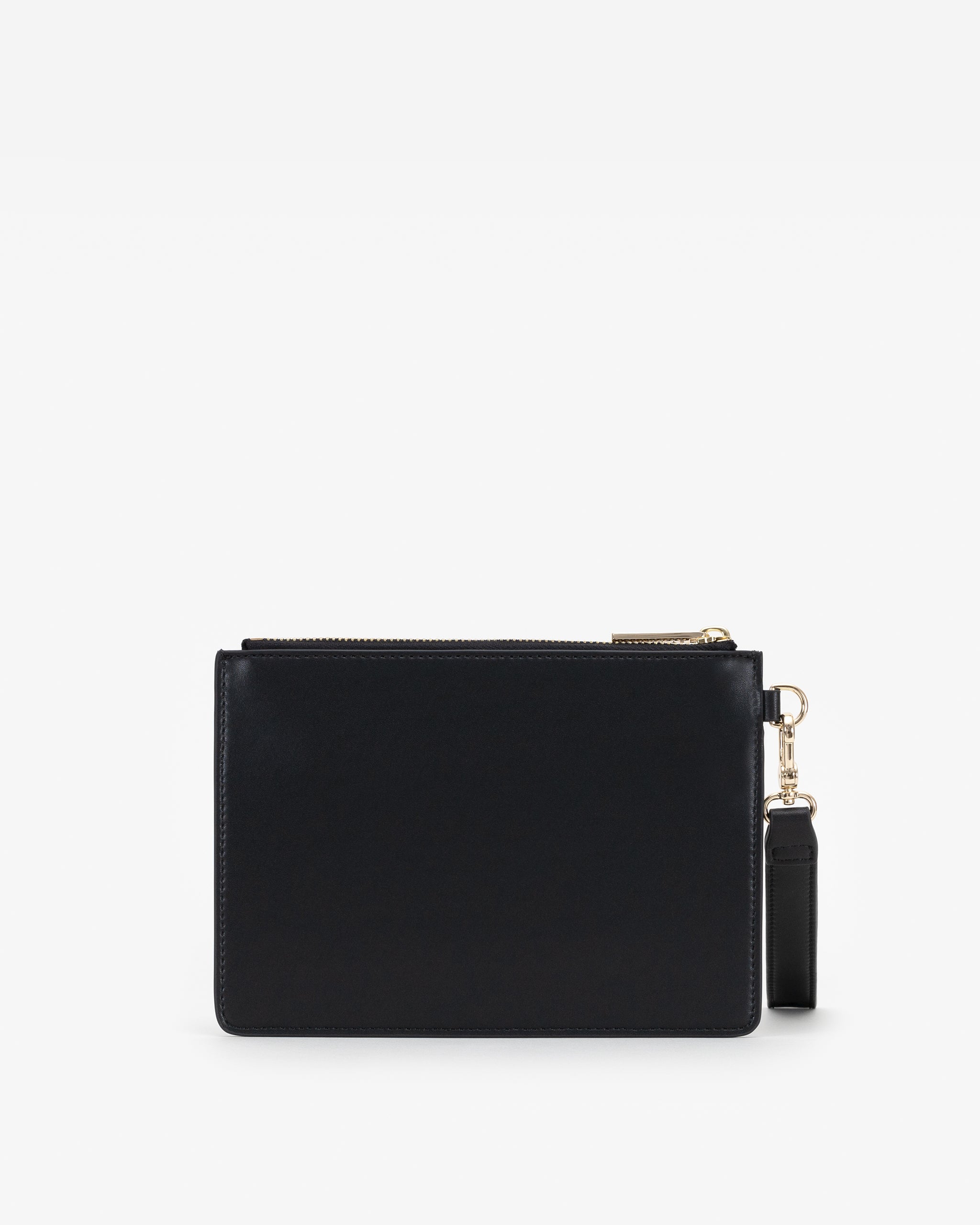 Classic Pouch in Black/Gold with Personalised Hardware