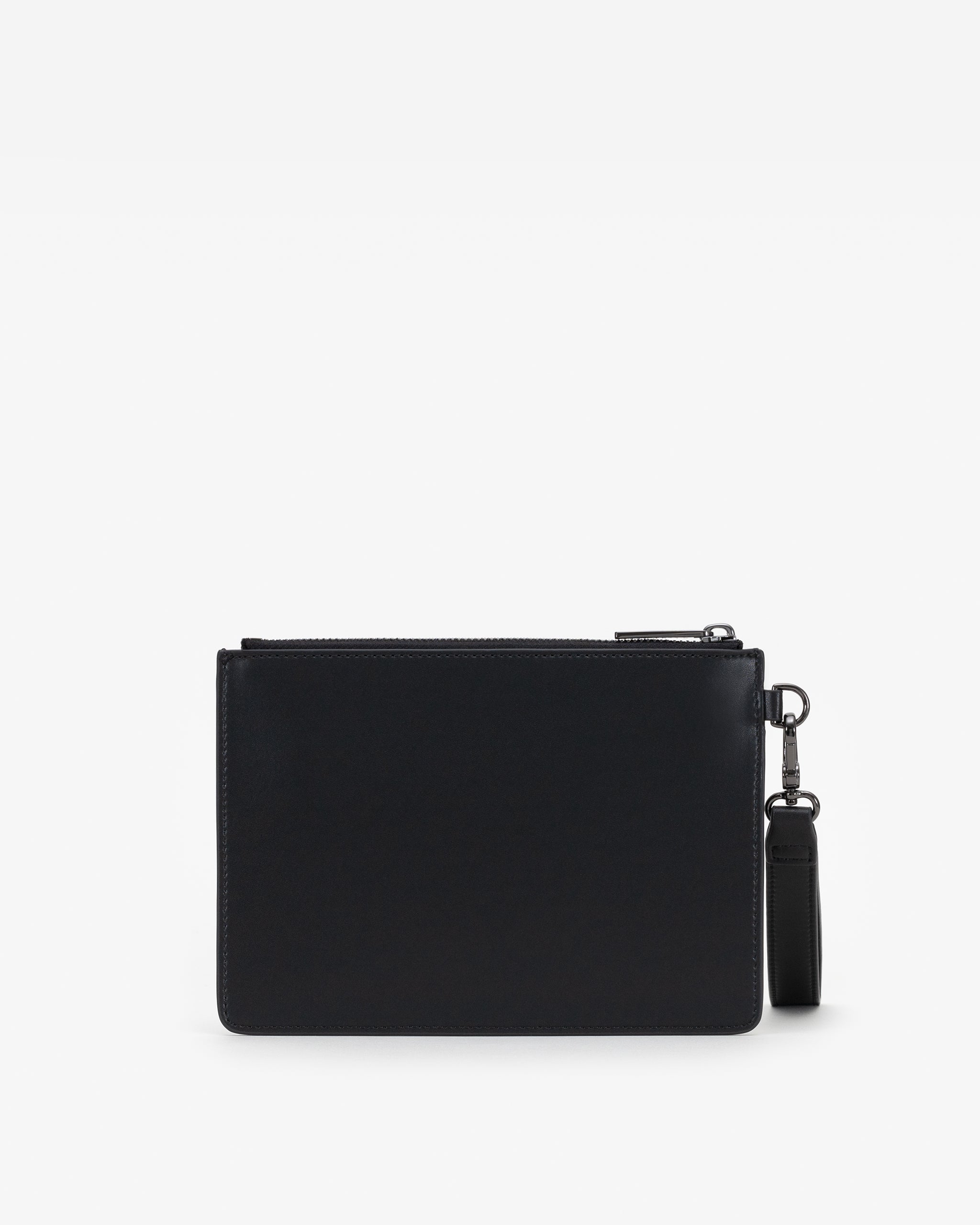 Classic Pouch in Black/Gunmetal with Personalised Hardware