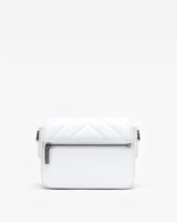 Quilted Chevron Crossbody Bag in White
