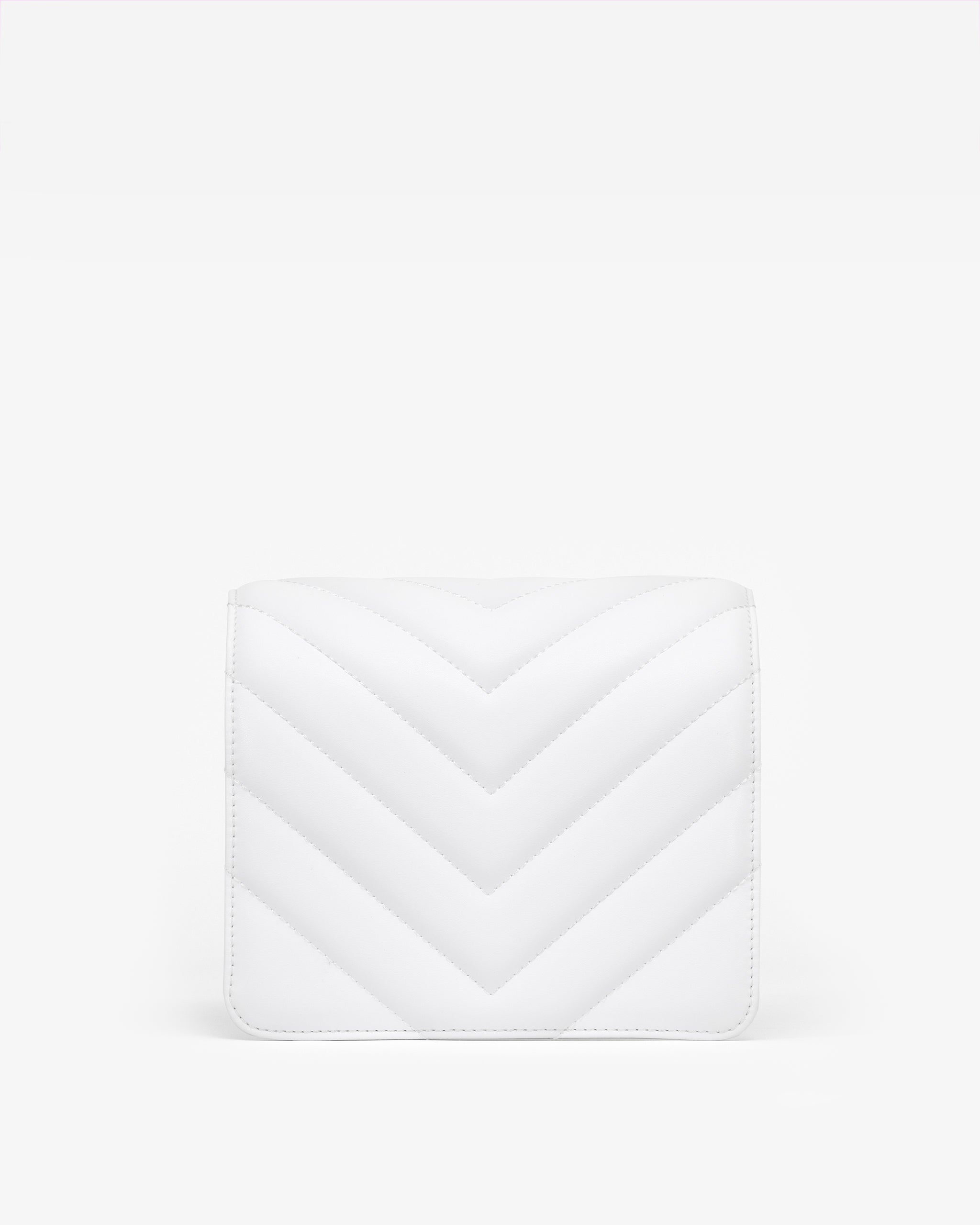 Quilted Chevron Face in White