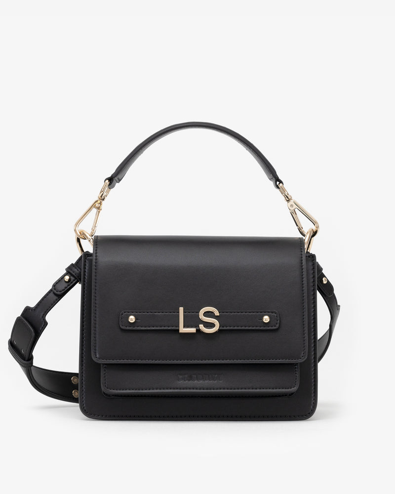 Shoulder Bag in Black/Gold with Personalised Hardware – St. Oddity