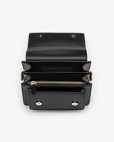 Shoulder Bag in Black/Gold with Personalised Hardware