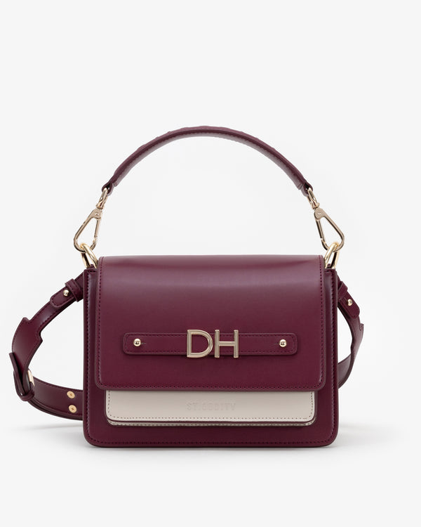 Shoulder Bag in Oxblood Multi with Personalised Hardware