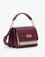 Shoulder Bag in Oxblood Multi with Personalised Hardware
