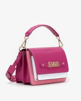 Shoulder Bag in Pink Multi with Personalised Hardware