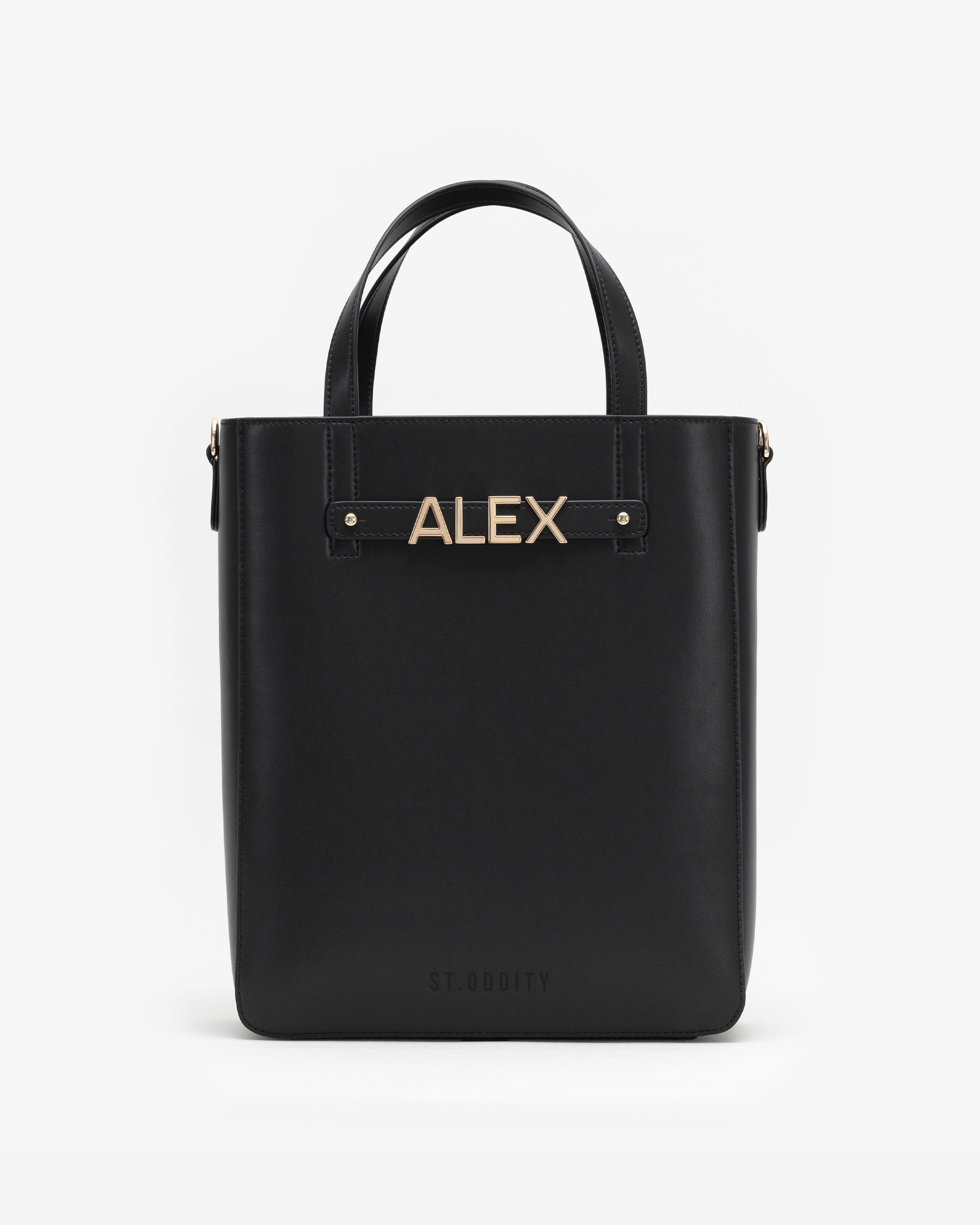 Tote in Black/Gold with Personalised Hardware