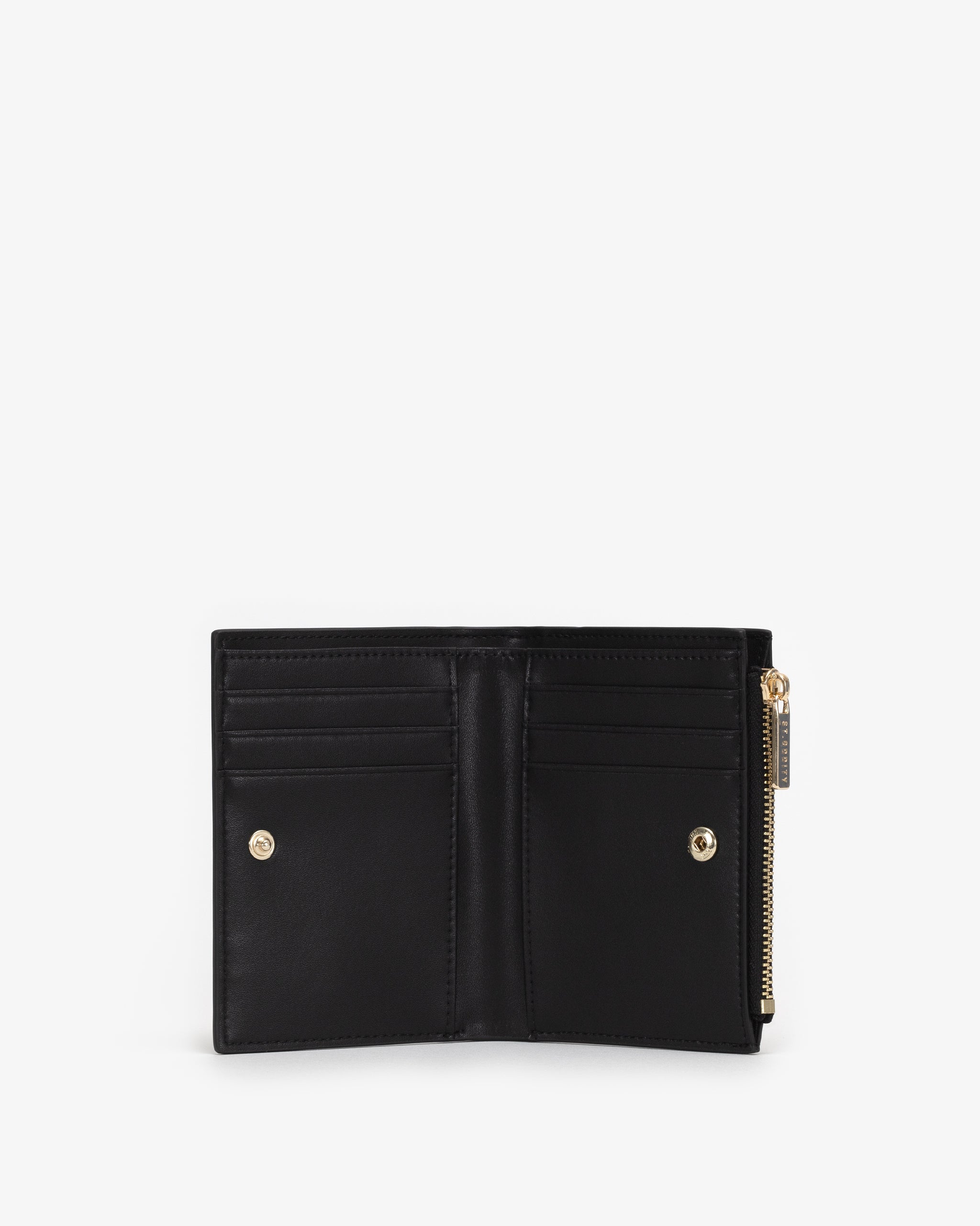 Wallet in Black/Gold with Personalised Hardware