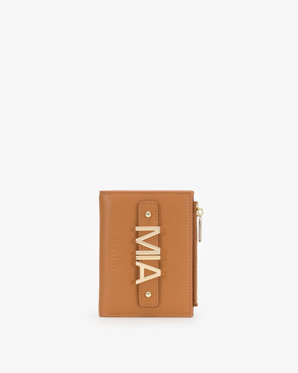Wallet in Caramel with Personalised Hardware