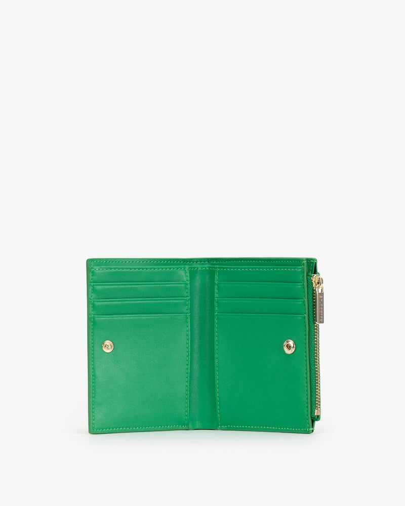 Wallet in Grass Green with Personalised Hardware