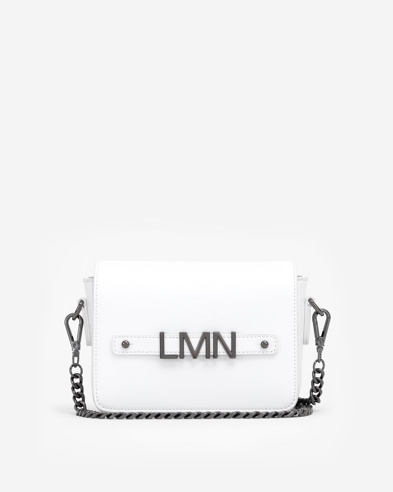 Crossbody Bag in White with Personalised Hardware