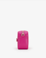 Zip Crossbody Bag in Fuchsia with Personalised Hardware