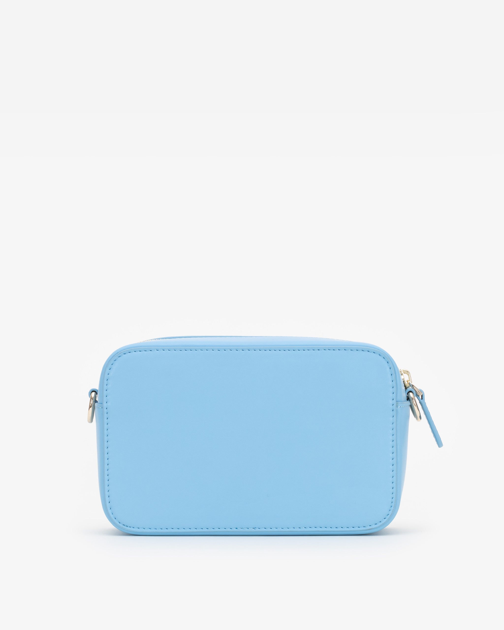 Zip Crossbody Bag in Sky Blue with Personalised Hardware